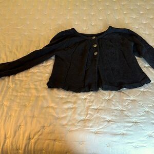 Tea Collection Sweet black 3 button sweater. Girls size 8-10. Tea collection